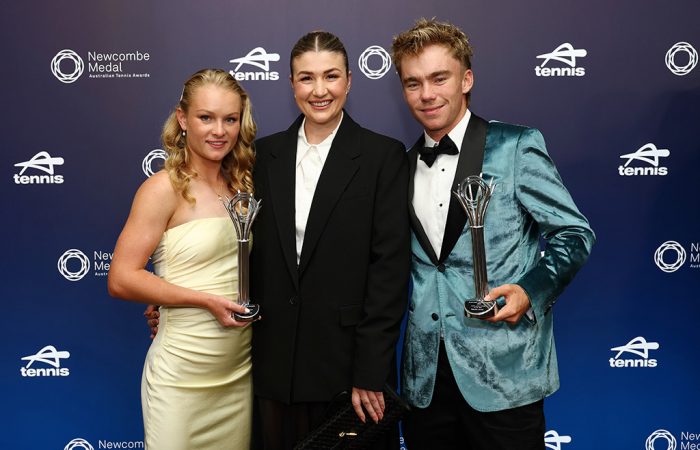 Australian-Tennis-Awards Emerson Jones (L) and Hayden Jones (R) were among the Australian Tennis Award winners in 2024. (Getty Images)